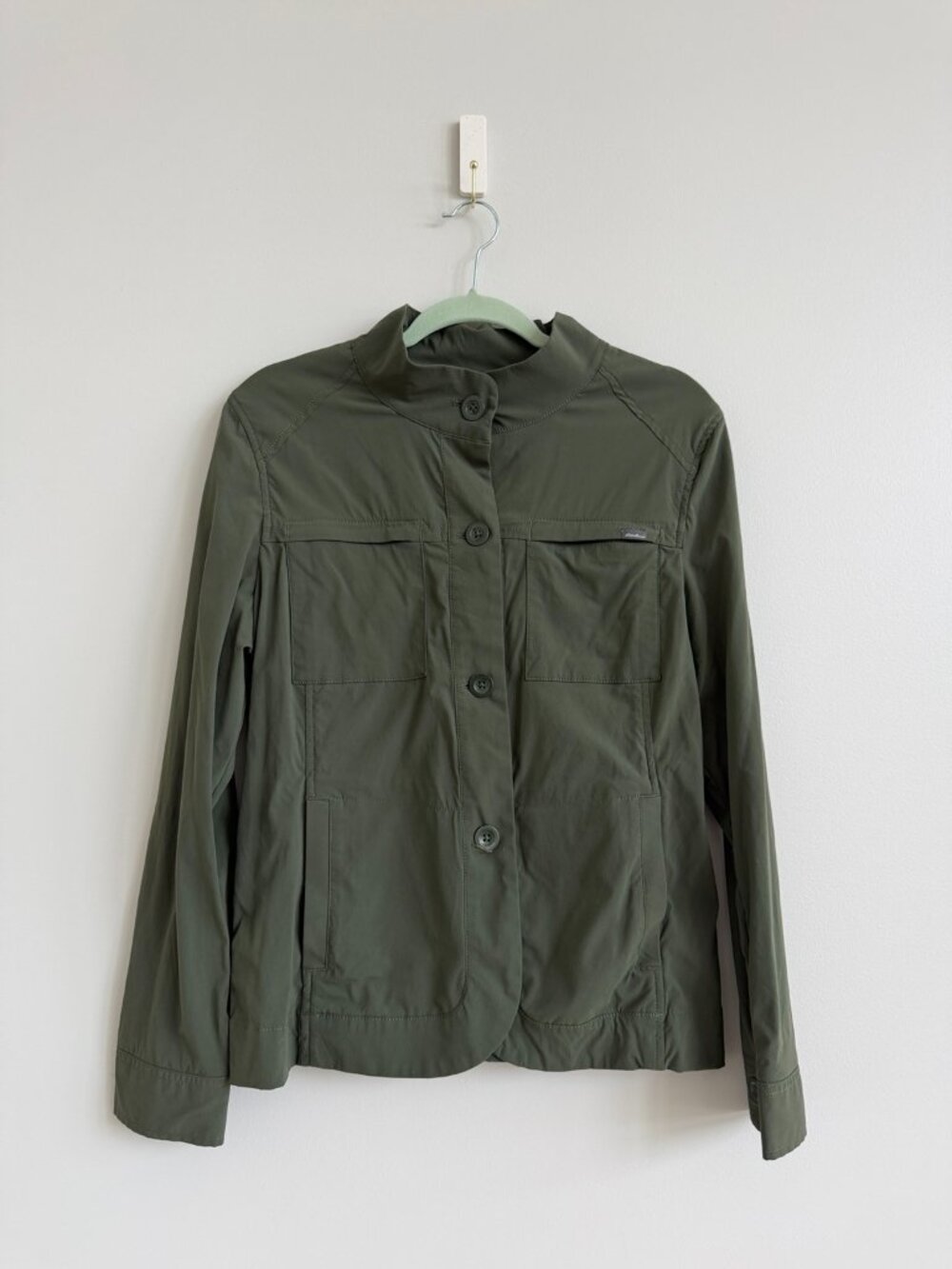 Eddie Bauer Water Repellent Utility Jacket Olive Green | Women's 12 Stretch